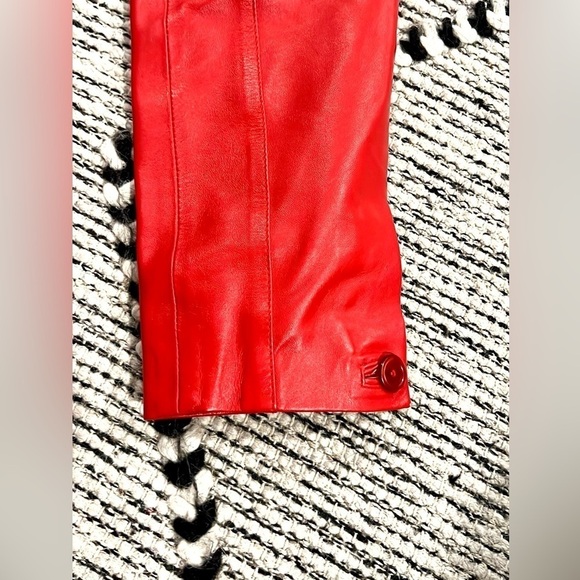 🔥VTG,Leather Fads,MSRP$342),Supple Lambskin Leather,RED,Adjustable ANKLES,Size 0 - Picture 15 of 15